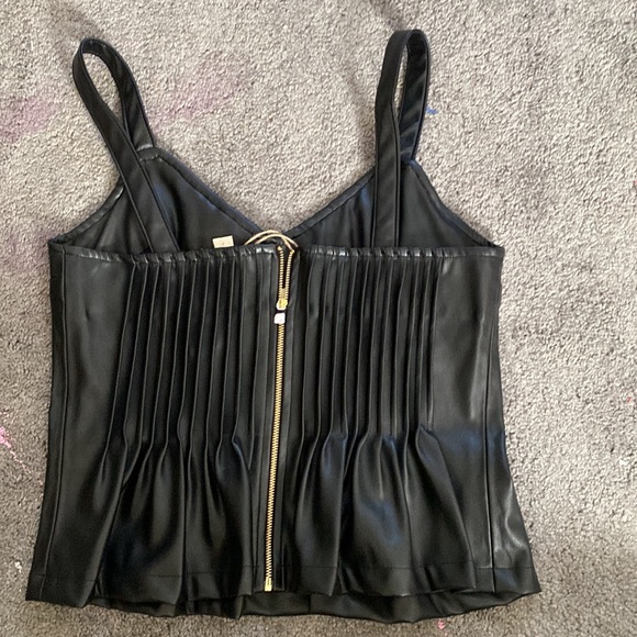 Letinebe (Anthropologie brand) NWT Leather like camisole or bustier style top - Picture 2 of 4